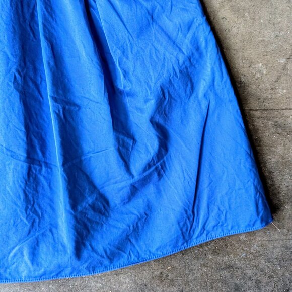 David's Bridal Blue Halter Neck Fit and Flare Short Bridesmaid Dress - Picture 5 of 8